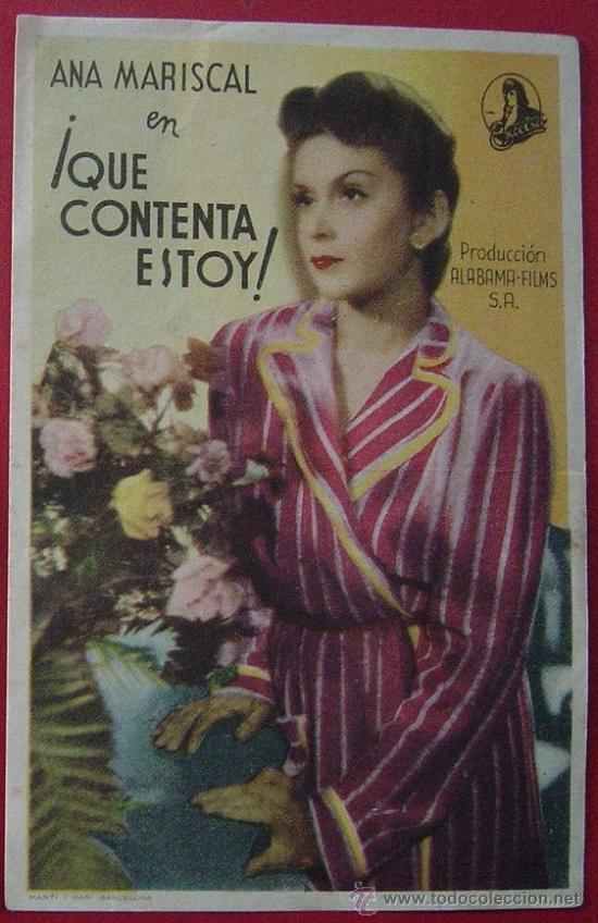 Cine: QUE CONTENTA ESTOY, Programa de mano - Foto 1