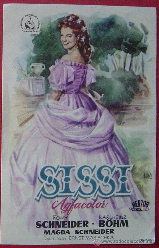 Cine: SISI, programa de mano Por Romy Schneider, a&ntilde;o 1956 - Foto 1