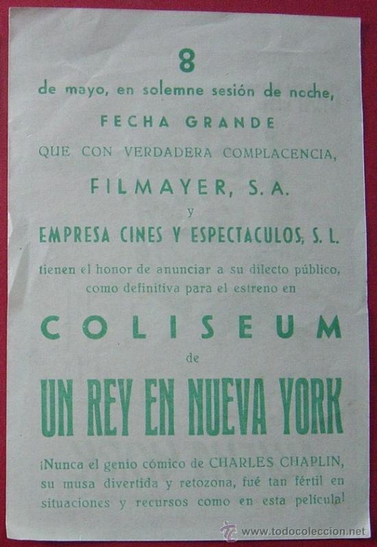 Cine: UN REY EN NUEVA YORK, Charles Chaplin - Foto 2