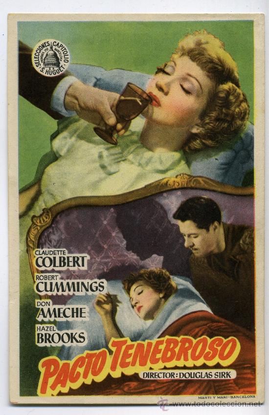Cine: PACTO TENEBROSO, con Claudette Colbert. - Foto 1