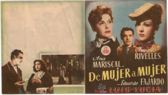 Cine: De MUJER a MUJER . Programa doble. Amparo Rivelles. Ana Mariscal. Vell i Bell. - Foto 1
