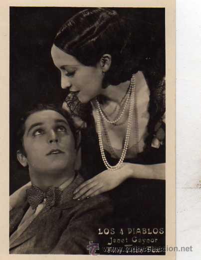 Cinema: LOS 4 DIABLOS PROGRAMA TARJETA Programa. Cine mudo. Janet Gayor Titan Fox