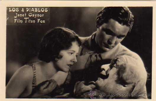 Cine: LOS 4 DIABLOS PROGRAMA TARJETA PROGRAMA. CINE MUDO. JANET GAYOR TITAN FOX