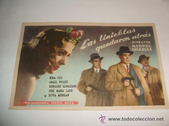 Cine: LAS TINIEBLAS QUEDARON ATRAS PROGRAMA DE MANO - Foto 1