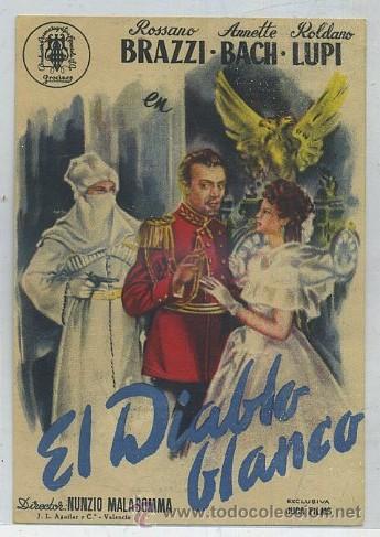 Cine: PROGRAMA DE CINE: EL DIABLO BLANCO PC-2075 - Foto 1
