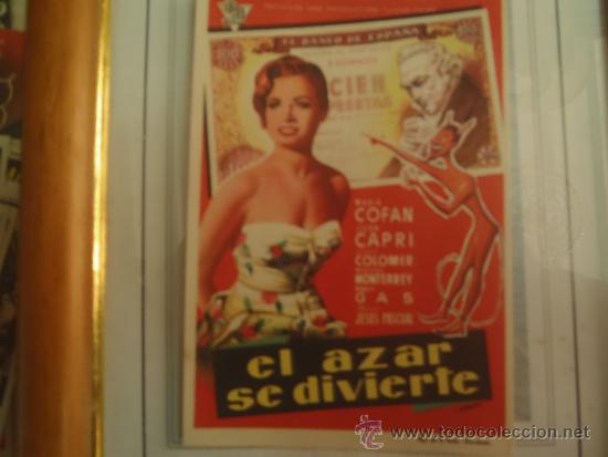 Cine: FOLLETO DE MANO EL AZAR SE DIVIERTE - Foto 1