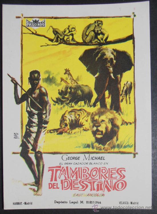  Flyers Publicitaires de films Anciens: TAMBORES DEL DESTINO, FM, SIN PUBLICIDAD (1442) , VER FOTO