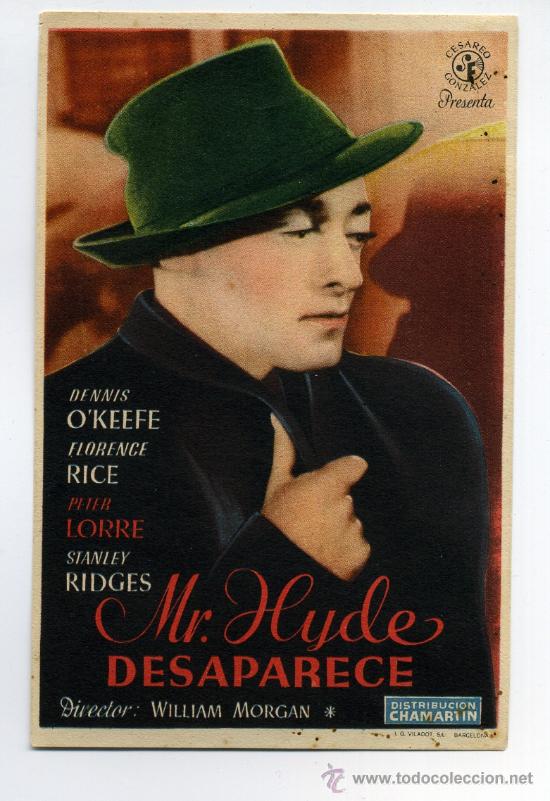 Cine: MR. HYDE DESAPARECE, con Peter Lorre. - Foto 1