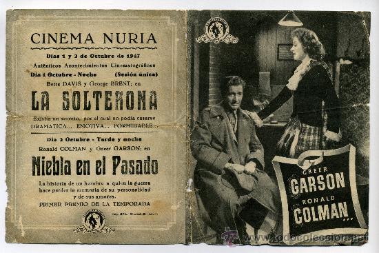Cine: NIEBLA EN EL PASADO, con Greer Garson - Foto 1
