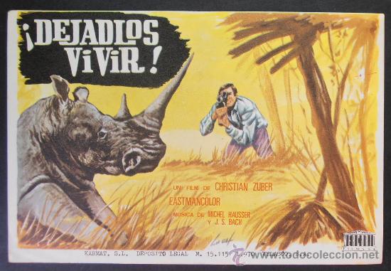  Flyers Publicitaires de films Anciens: &iexcl;DEJADLOS VIVIR!, FM, SIN PUBLICIDAD (1568) , VER FOTO