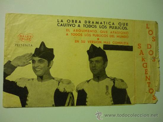 Cine: PROGRAMA DOBLE LOS DOS SARGENTOS .- GINO CERVI - Foto 1