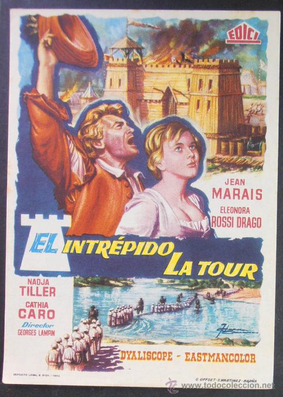  Flyers Publicitaires de films Anciens: EL INTREPIDO LA TOUR, FM, SIN PUBLICIDAD (1645) , VER FOTO