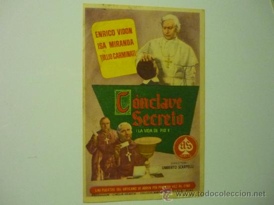 Cine: PROGRAMA CONCLAVE SECRETO- palacio cinema valls - Foto 1