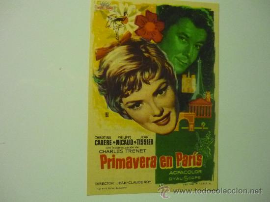 Cine: PROGRAMA PRIMAVERA EN PARIS.- PUBLICIDAD - Foto 1