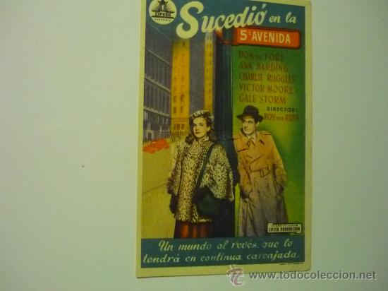 Cine: programa sucedio en la 5&ordf; AVENIDA.-SELLO CINE PRINCIPAL MONBLANCH - Foto 1