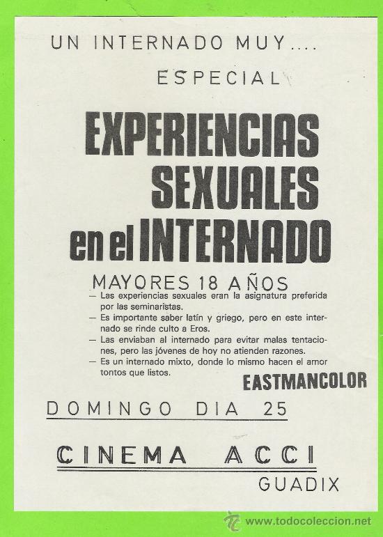 Cine: programa de cine local...EXPERIENCIAS SEXUALES EN EL INTERNADO - Foto 1