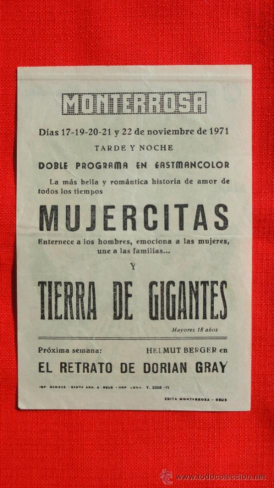 Cine: TIERRA DE GIGANTES, SENCILLO 1971, LEONARD MANN LUCIANA PALUZZI, CON PUBLICIDAD MONTERROSA - Foto 2 - 35959755
