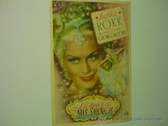 Cine: programa la mujer de mis sue&ntilde;os .- marika rokk-publicidad - Foto 1