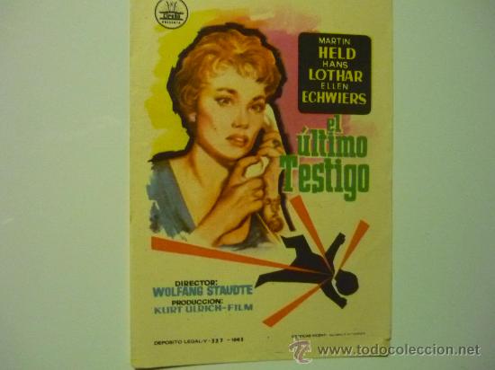 Cine: programa el ultimo testigo .- martin held - Foto 1