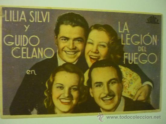 Cine: programa la legion de fuego .- lilia silvi --publicidad santiago cinema-jerez???