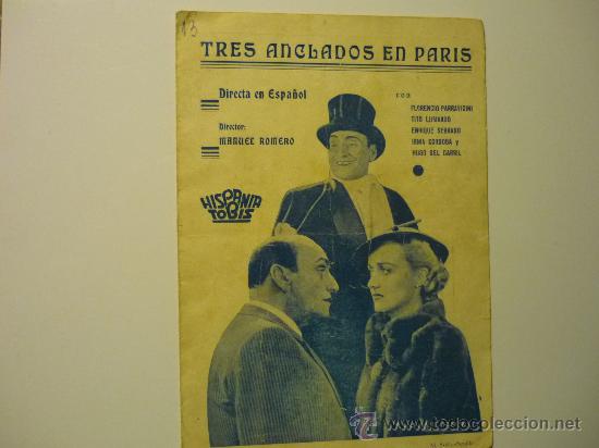 Cine: programa doble tres anclados en paris.-hugo de carril - Foto 1