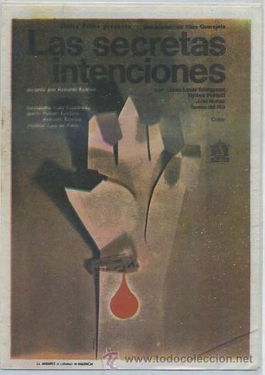 Cine: PROGRAMA DE CINE: LAS SECRETAS INTENSIONES PC-2157,2 - Foto 1