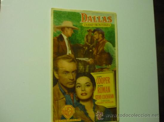 Cine: PROGRAMA DALLAS CIUDAD FRONTERIZA.-GARY COOPER - - Foto 1