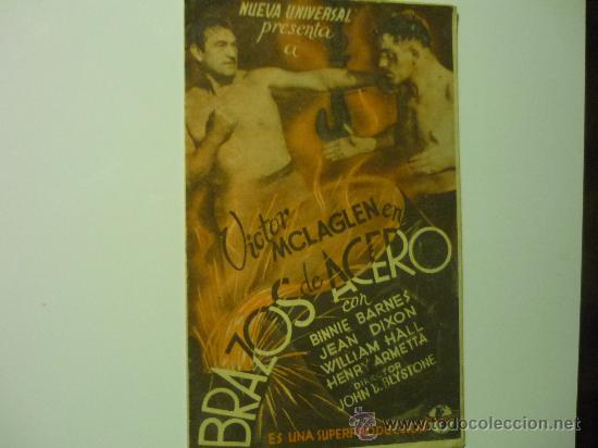 Cine: PROGRAMA DOBLE BRAZOS DE ACERO . VICTOR MAC LAGLEN-publicidad - Foto 1