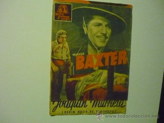 Cine: programa doble joaquin murrieta . -warner baxter -publicidad - Foto 1