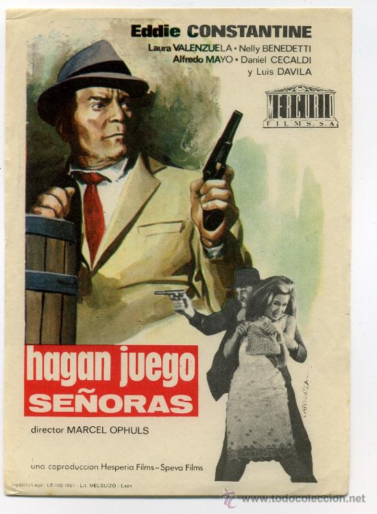 Cine: HAGAN JUEGO SE&Ntilde;ORAS, con Eddie Constantine. - Foto 1