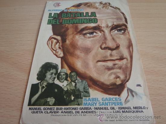 Cine: FOLLETO DE MANO LA BATALLA DEL DOMINGO - Foto 1