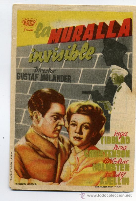 Cine: LA MURALLA INVISIBLE, con Inga Tidblad. - Foto 1