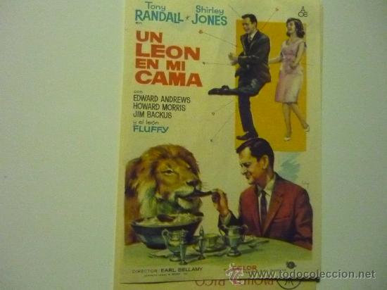 Cine: programa un leon en mi cama .- tony randall -shirley jones -dibujo soligo