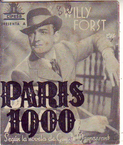 Cine: paris 1900  c/p - Foto 1