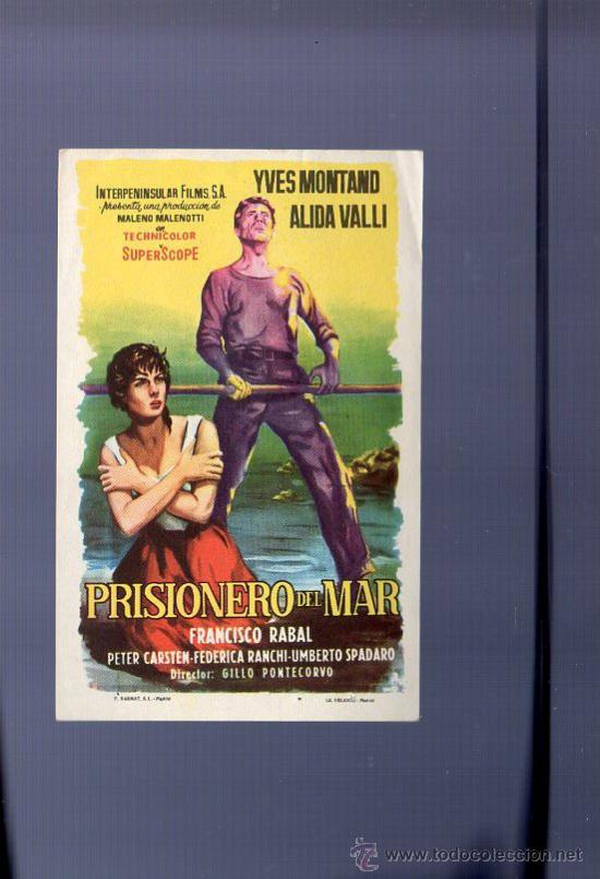Kino: PROGRAMA DE CINE. S/P. PRISIONERO DEL MAR. KARMAT, S.L. LIT. VELASCO, MADRID.