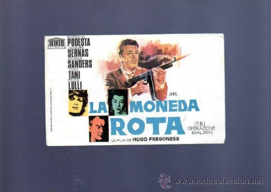 Cine: PROGRAMA DE CINE. S/P. LA MONEDA ROTA. LIT. MELGUIZO, LEON. - Foto 1