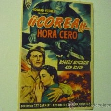  Foglietti di film di film antichi di cinema: PROGRAMA COREA¡¡ HORA CERO - ROBERT MITCHUM PUBLICIDAD BARTRINA-REUS