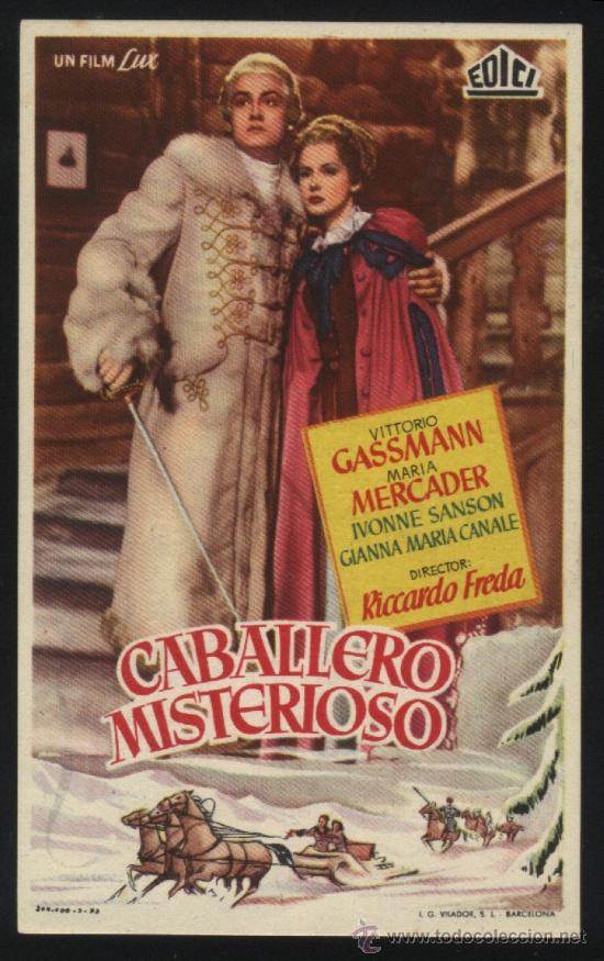 Cine: Q-01138- CABALLERO MISTERIOSO (Il cavaliere misterioso) (TEATRO PEREDA - SANTANDER) Vittorio Gassman