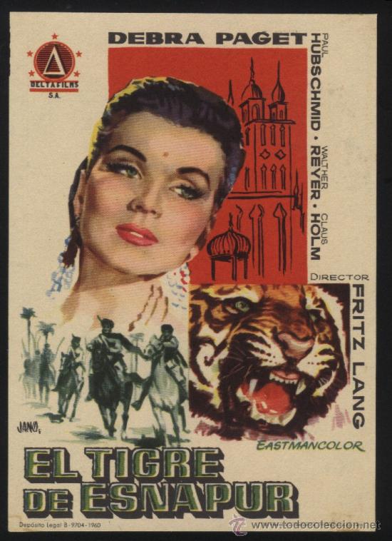 Kino: Q-01153- EL TIGRE DE ESPAPUR (Der Tiger von Eschnapur) Debra Paget - Walther Reyer