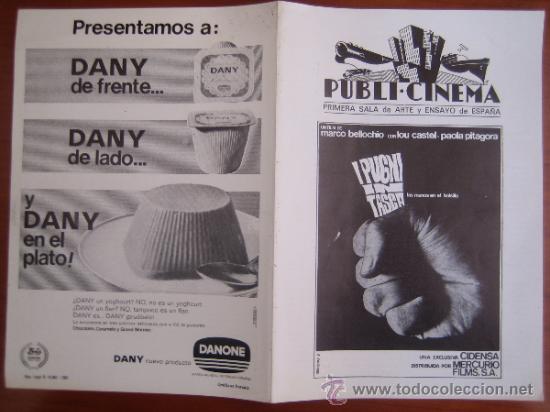 Cinema: i pugni in tasca las manos en los bolsillos - folleto mano local original estreno marco bellocchio