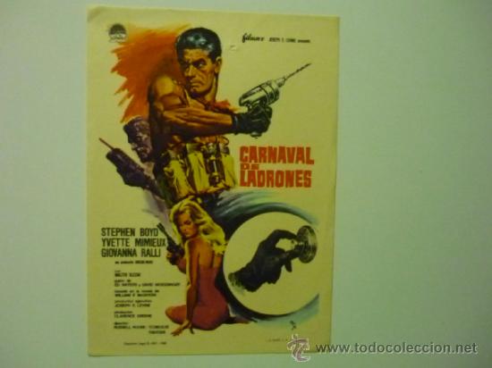 Cine: PROGRAMA CARNAVAL DE LADRONES .- STEPHEN BOYD - Foto 1