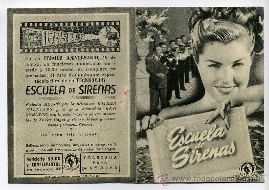 Cine: ESCUELA DE SIRENAS, con Esther Williams. - Foto 1