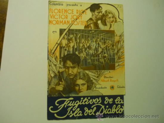 Cine: PROGRAMA DOBLE FUGITIVOS DE LA ISLA DEL DIABLO .- N.FOSTER - Foto 1