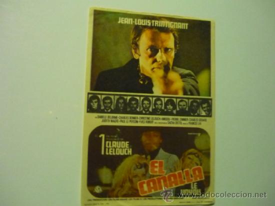Cine: PRGRAMA EL CANALLA .- JEAN LOUIS TRINTIGNANT - Foto 1