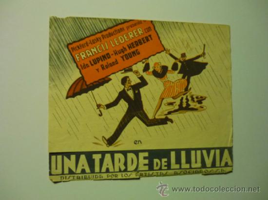 Cine: programa doble una tarde de lluvia .- francis lederer -publicidad - Foto 1
