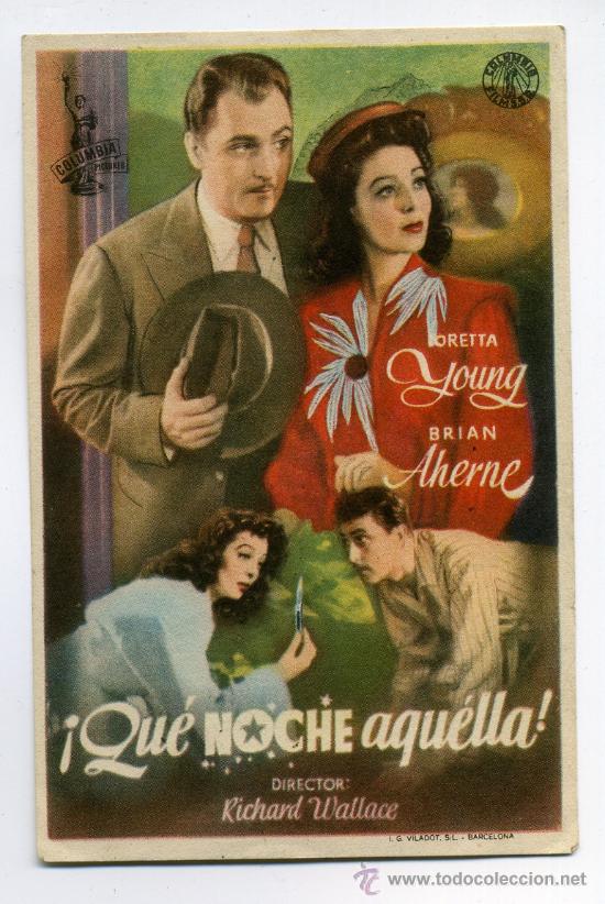 Cine: QUE NOCHE AQUELLA, con Loretta Young. - Foto 1