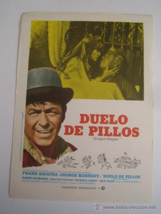 Cine: duelo de pillos frank sinatra metro - folleto de mano original estreno