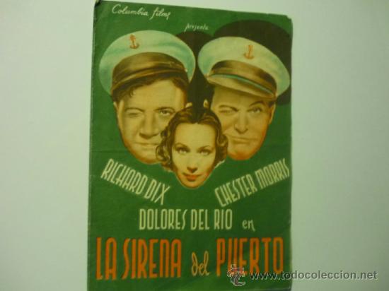 Cine: programa doble la sirena del puerto - richard dix-publicidad - Foto 1
