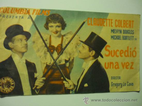 Cine: programa doble publicidad sucedio una vez.- claudette colbert-PUBLICIDAD - Foto 1