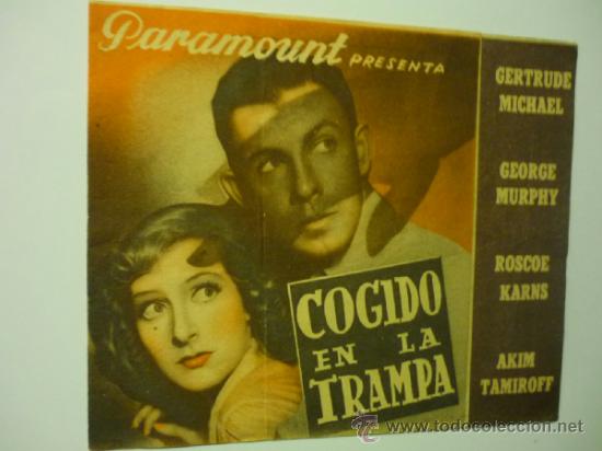 Cine: programa doble coGIDO EN LA TRAMPA - george murphy .- g.michael - Foto 1